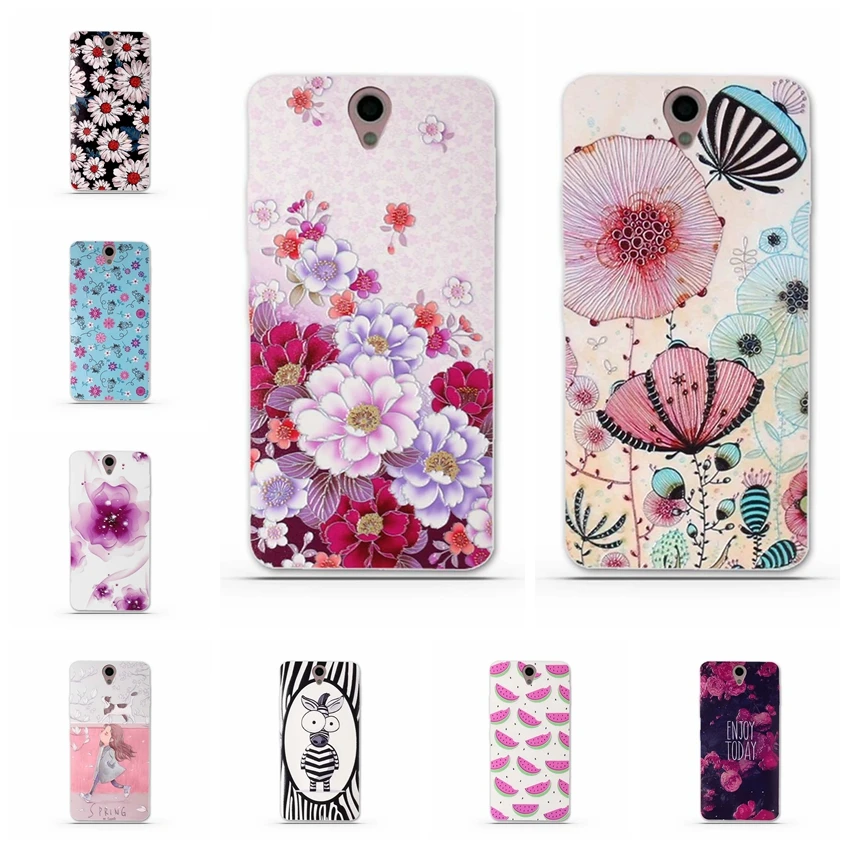 

Luxury Cartoon Cases for funda Lenovo Vibe S1 Cover Case 3D Flower Shell Silicon Soft TPU for Lenovo Vibe S1 Phone Back Cover