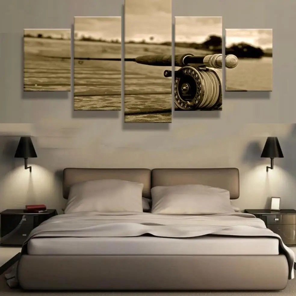 Online Get Cheap Fishing Wall Art Aliexpress Alibaba Group for Fishing Home Decor