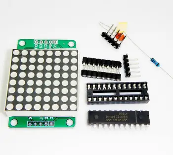 

Free shipping.20PCS DIY kit MAX7219 dot matrix module/control module/single chip microcomputer module/display module