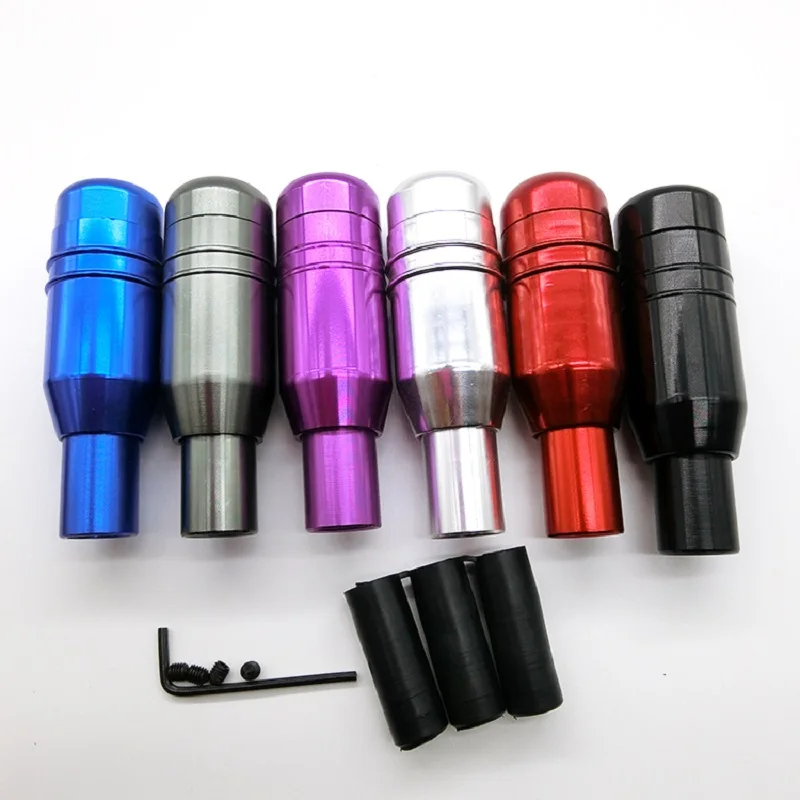 

Universal Length Manual Car RED Gear Shift Knob Aluminium Alloy Racing Automatic Custom Mugen Shift Knob With 3 Adapters Univer