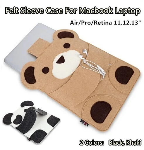  Newest HOT Cute Brand BUBM Felt Bag Sleeve Case For Macbook Laptop Air,Pro 11",11.6",13.3",13",Bag For Laptop Free Drop Shipping 