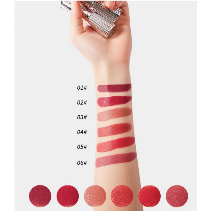 1PC Velvet Matte Diamond Lipstick Makeup Golden 5 Color Long Lasting Pigment Lips Stick Natural Cosmetic Lip Rouge