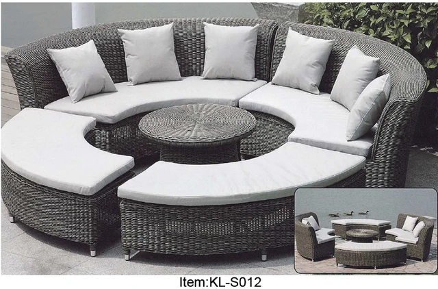Outdoor Rattan Garden Furniture Round Rattan Sofa Set PE Cane Sofa Outdoor Rattan garden furniture round rattan sofa set PE cane sofa set - Outdoor Rattan Garden Furniture Round Rattan Sofa Set PE Cane Sofa
