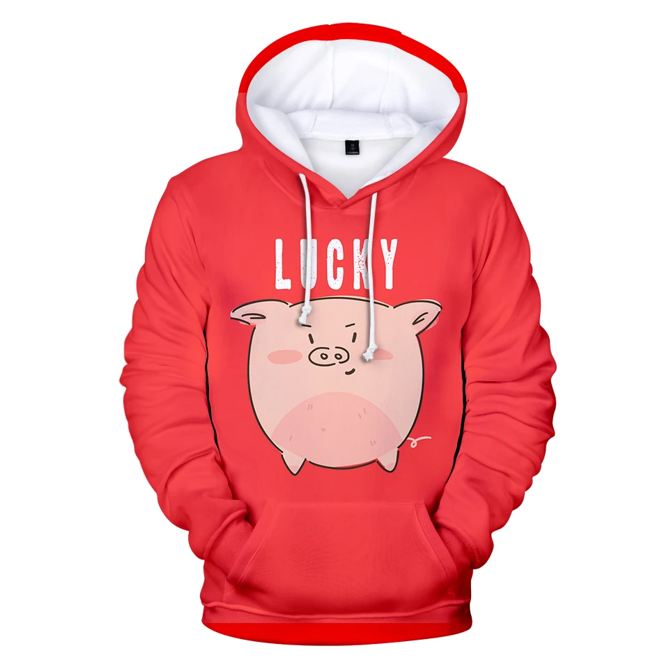 LUCKYFRIDAYF Lucky Pig 3D женские толстовки модные кавайные толстовки 3D зимние повседневные толстовки женские XXS-4XL