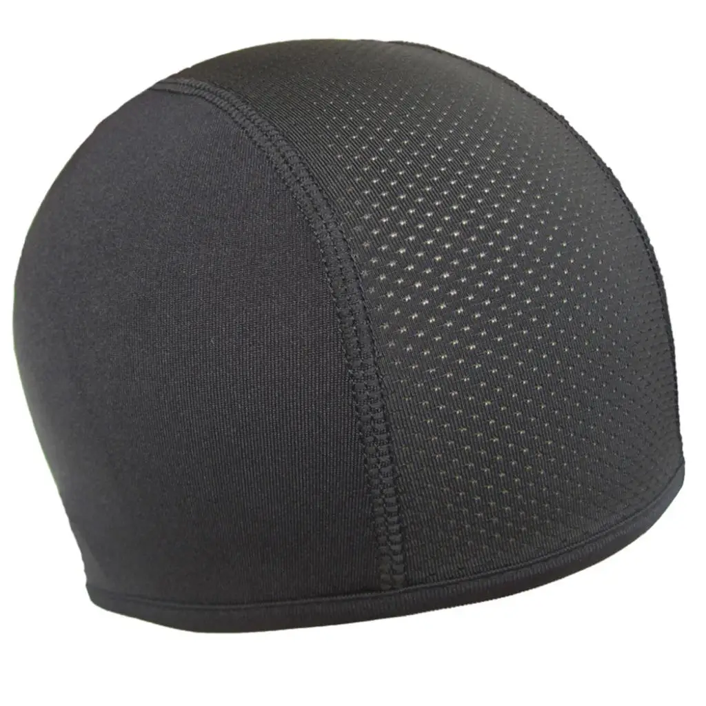 Black Skull Cap Bike Motorcycle Cycling Running Breathable Helmet Liner Thermal Quick-drying Cap Ski Hat