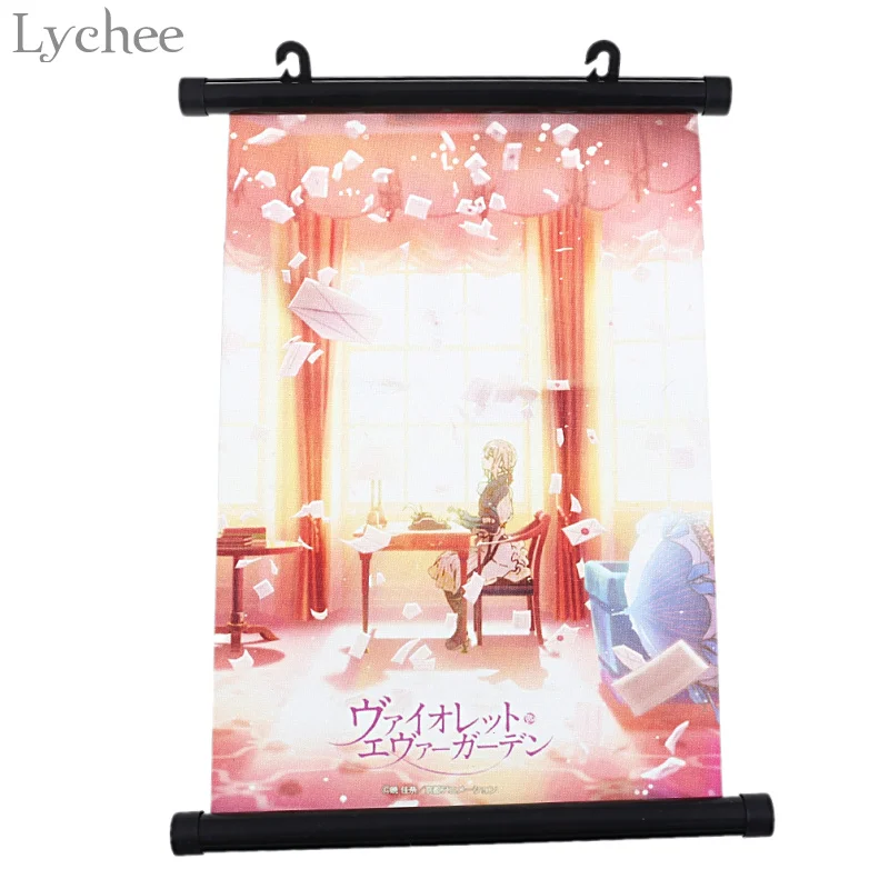 

Lychee Japanese Anime Scroll Painting Violet Evergarden Wall Poster Canvas Wall Paintings Bedroom Home Decoration