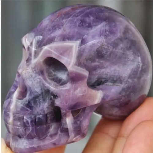 

Natural beautiful amethyst skull head to heal