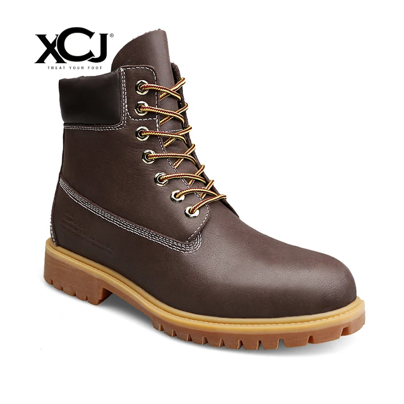 

Genuine Leather Men Shoes Brand Winter Shoes For Men Winter Boots Casual Shoes Warm Plush Spring Autumn Plus Big Size 48 XCJ