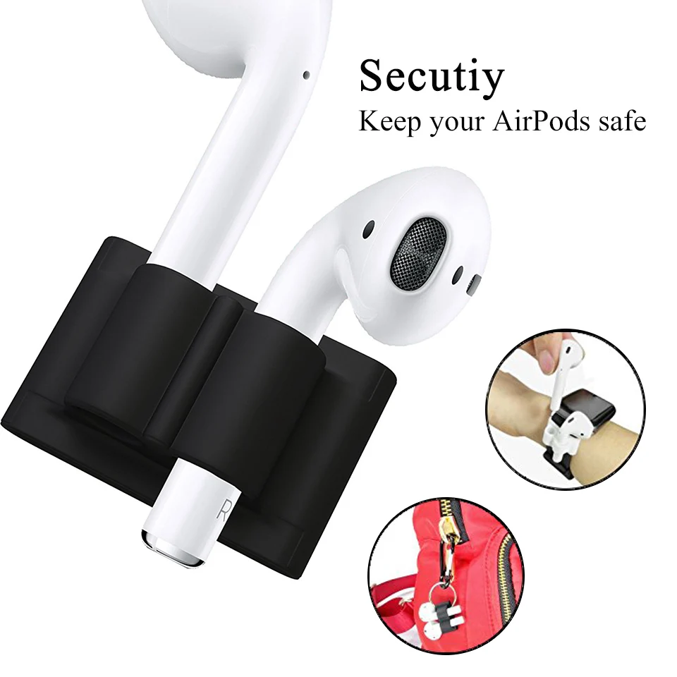 Silicone Anti-lost Holder for AirPods Holder Portable Anti-lost Strap Silicone Case for Apple AirPod Accessories free shipping