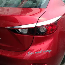 Для Mazda 3 Axela 2014 2015 2016 2017 Седан ABS Chrome Задний свет бровь украшения крышка отделка 4 шт. автомобиля Styling!