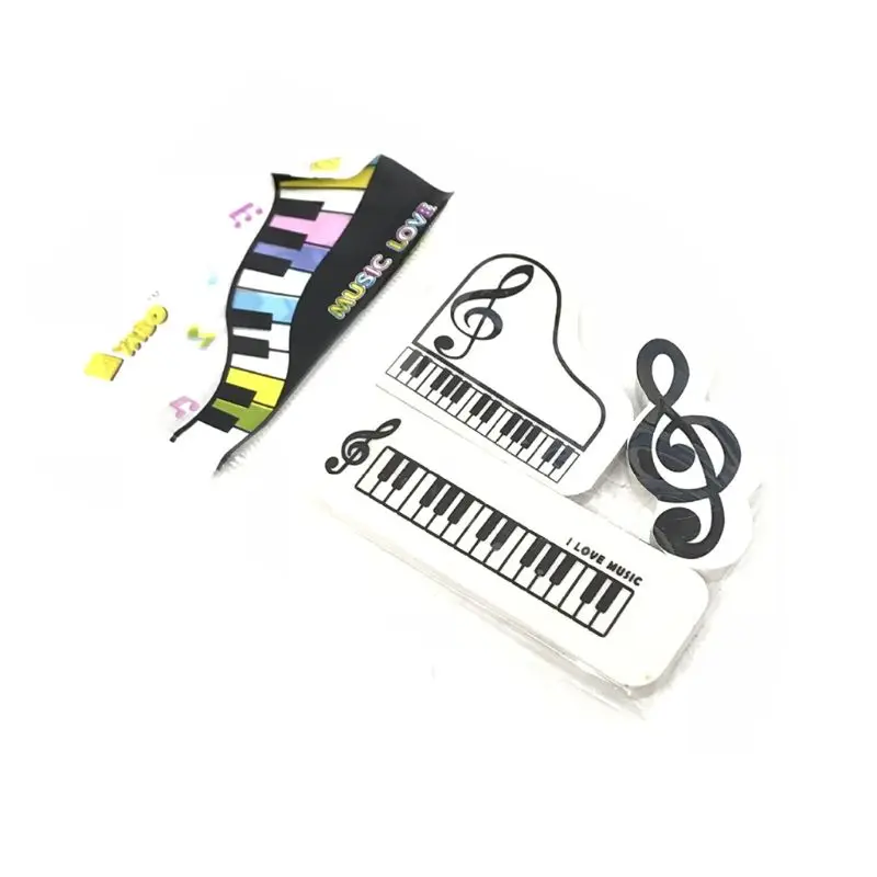 3 шт./компл. музыкальное пианино Примечания резиновый ластик для карандаша школьные корейские канцелярские корректирующие материалы для подарки для детей