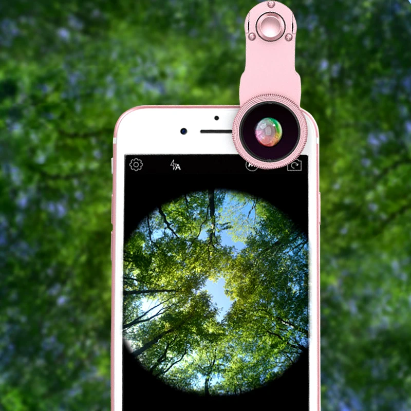 

Mobile phone wide Angle fish eye macro polarizing lens four-in-one set general camera phase external camera SLR lens