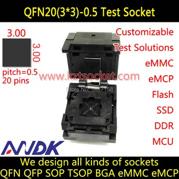 

QFN20(3x3)-0.5 Socket QFN20 Socket MLF20 Socket MLP20 Socket,Clam shell,IC550-0204-008-G