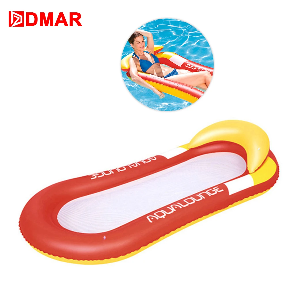 

DMAR 150cm Inflatable Water Lounge Chair With Armrest Sofa Floating Row Swimming Ring Water Toys Inflatable Chair Air Mattresses