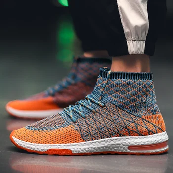 

Running Shoes Man High-top Comfortable Men Sneakers Trend Brand Sports Lace-up Men's Outdoor Walking Shoes Zapatillas Hombre