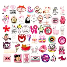 50 pcs/pack Cute Pink Girls Fun PVC Waterproof Sticker Toys For Moto Car Suitcase Cool Fashion Laptop stickers for children 50 pcs/pack Cute Pink Girls Fun PVC Waterproof Sticker Toys For Moto Car Suitcase Cool Fashion Laptop stickers for children