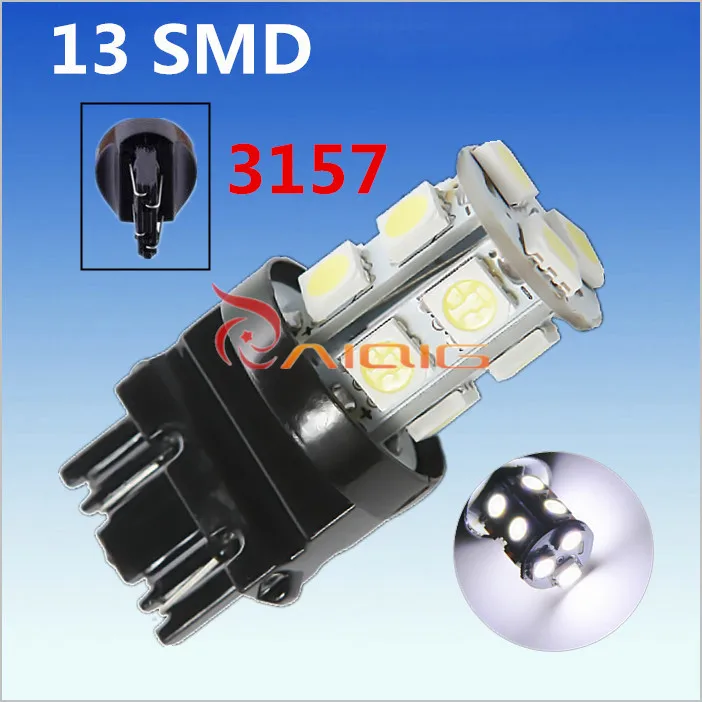 3156 3157 чистый белый 13 SMD 5050 задний стоп-сигнал s светодиодная лампа авто p27/7 Вт