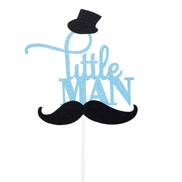 Gentleman Hat Little Man Cupcake Toppers Baby Boy Party Boy Baby