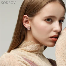 

New Arrival Authentic 925 Sterling Silver Exquisite Simple Earrings for Women NewYear & Valentine's Day Gift Bijoux E033