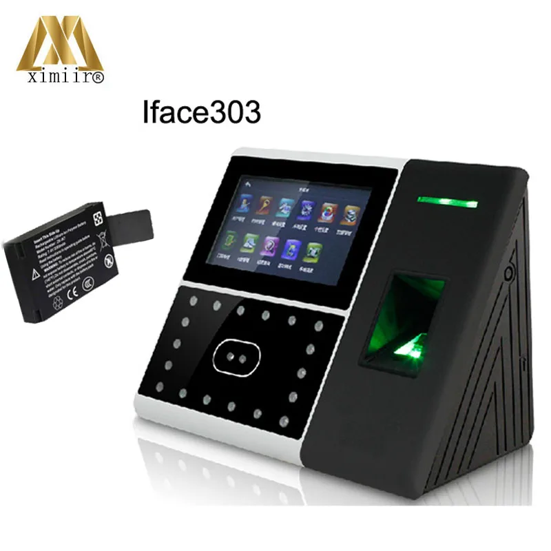 

High capacity Iface303 TCP/IP linux system face and fingerprint access control and time attendance machine with back up battery