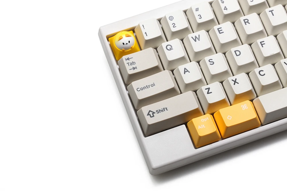HAMMER BUBBLE CAT ARTISAN KEYCAP Compatible with Cherry MX Topre HHKB switches and clones black yel
