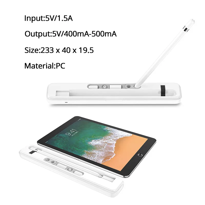 Чехол для Apple Pencil, портативное мини-зарядное устройство, защитный футляр для хранения, чехол для кожи, чехол для Apple Pencil 1