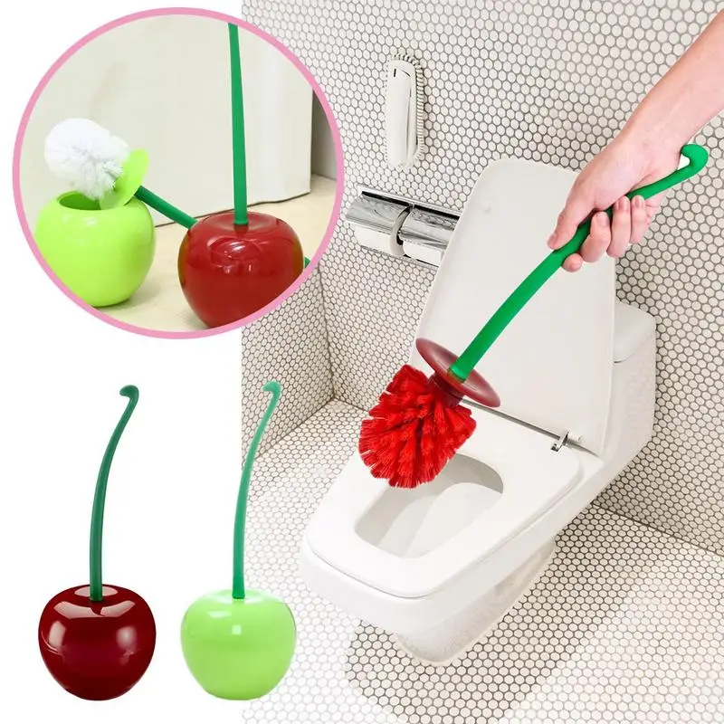Creative Cherry Shaped Lovely Toilet Cleaning Brushes Dusty Brush