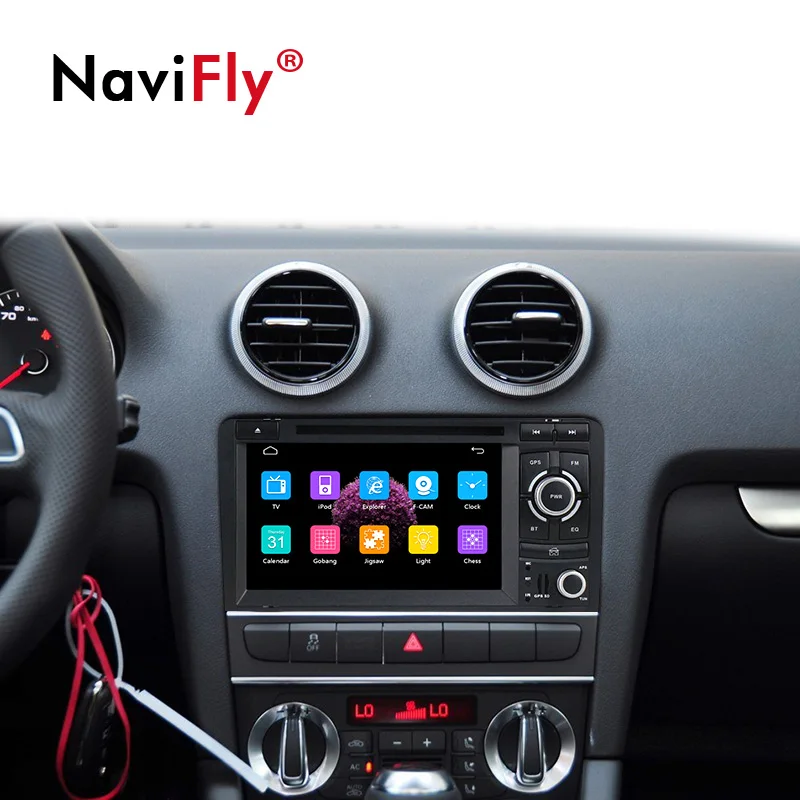 Best Navifly Windows ce 2DIN Car dvd player radio audio for Audi A3 S3 2003-2011 A3 S3 With GPS Navigation BT RDS DVR Camera Canbus 5