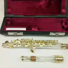 Флейта plata PICCOLO con el caso nuevo perfecto c claveGolden