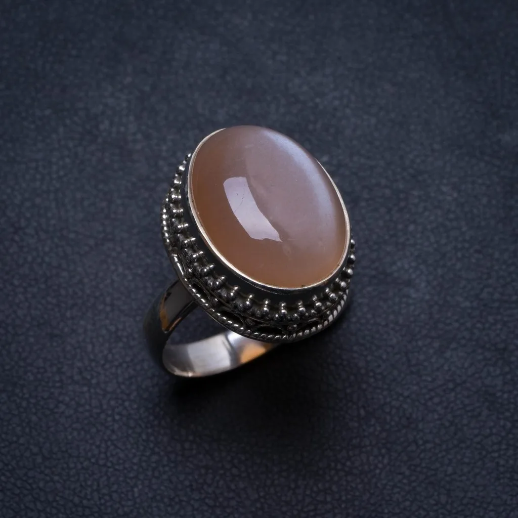 

Natural Cat Eye Handmade Unique 925 Sterling Silver Ring, US size 7.5 X3011