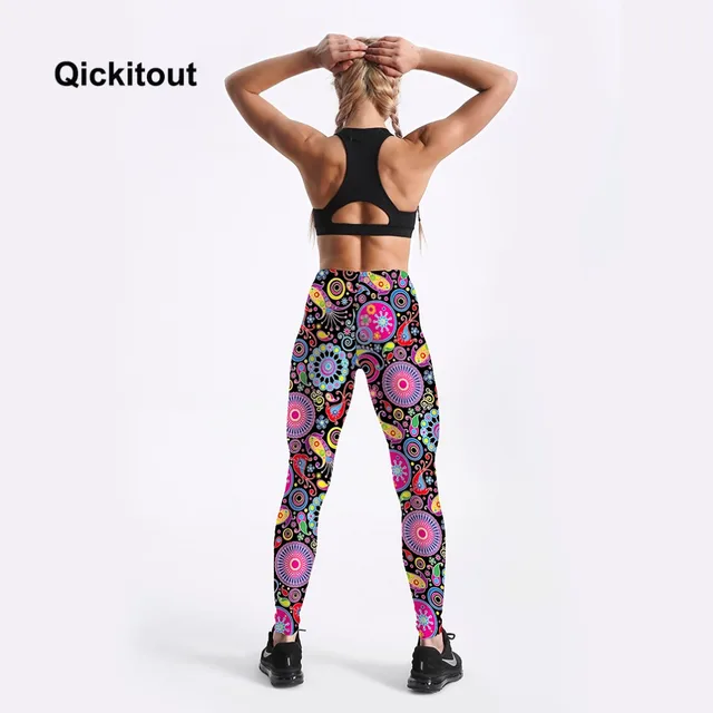 New Arrival Wholesale Drop Shipping Women s Sexy Colorful Circles Digital Printing Leggings Pants Elasticity Fashion
