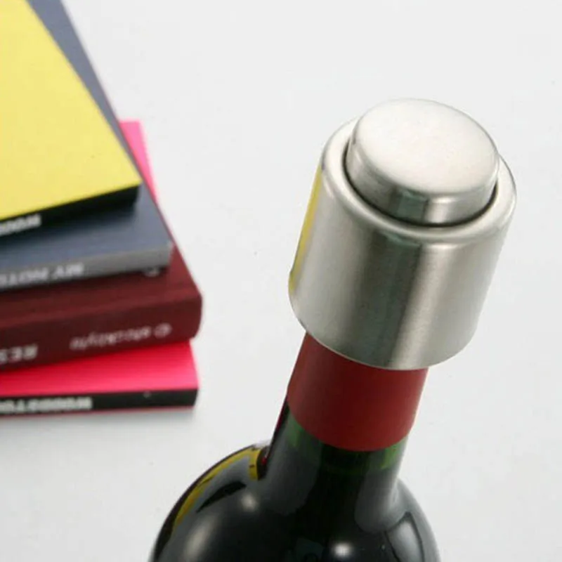 Push Type Vacuum Sealer Wine Bottle Stopper Nice Gift Stainless Steel