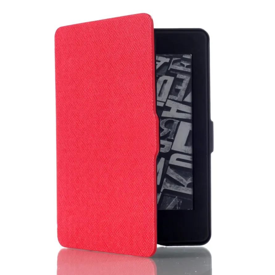 Для Amazon Kindle Paperwhite(подходит для 5-го/6-го/7-го поколения, не подходит для 10-го поколения) кожаный чехол-книжка с Умной защитой - Цвет: KPW3-red