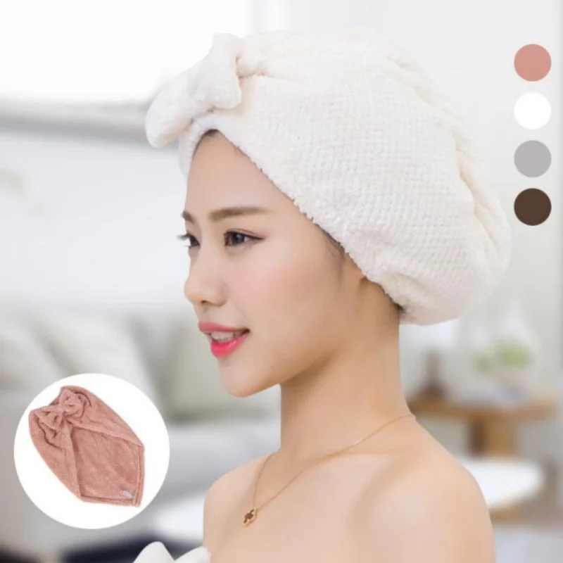 1 Pcs Lot Soft Moisture Absorbent Twist Pineapple Bun Bonnet For