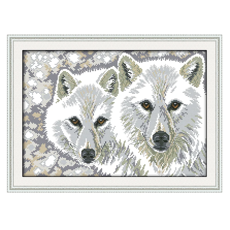 Китайские наборы для вышивки Joy Sunday волк братья кот дерево животные DMC14CT 11CTcotton fabric