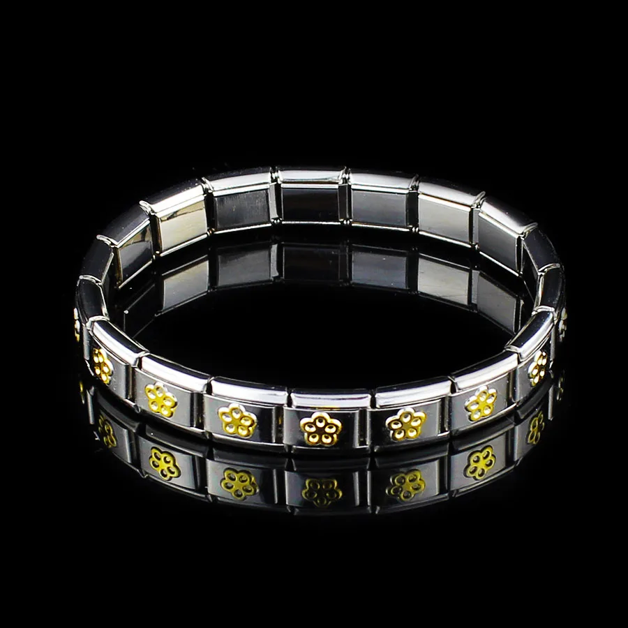 Новые модные браслеты для женщин и мужчин съемные серебряные браслеты-обручи Дельфин бабочка браслет из нержавеющей стали - Окраска металла: 0125C