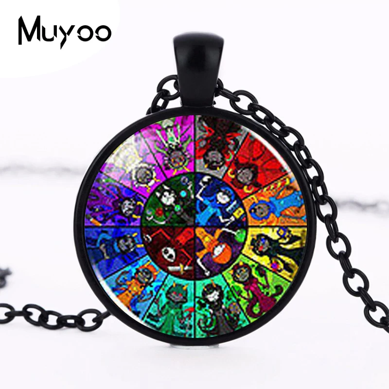 

Steampunk New Homestuck God Wheel Game Comic Necklace Pendant Charm Jewelry Cosplay Anime Women Men Chain best friends Gift HZ1