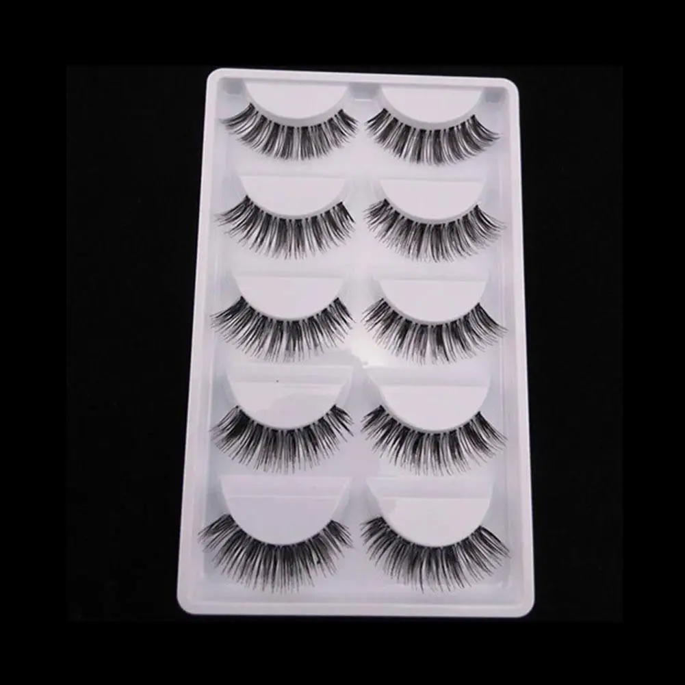 5 Pairs Natural Handmade Sparse Soft Makeup False Eyelashes Eye Lash Extension Eyelashes Artificial Eyelash Practice