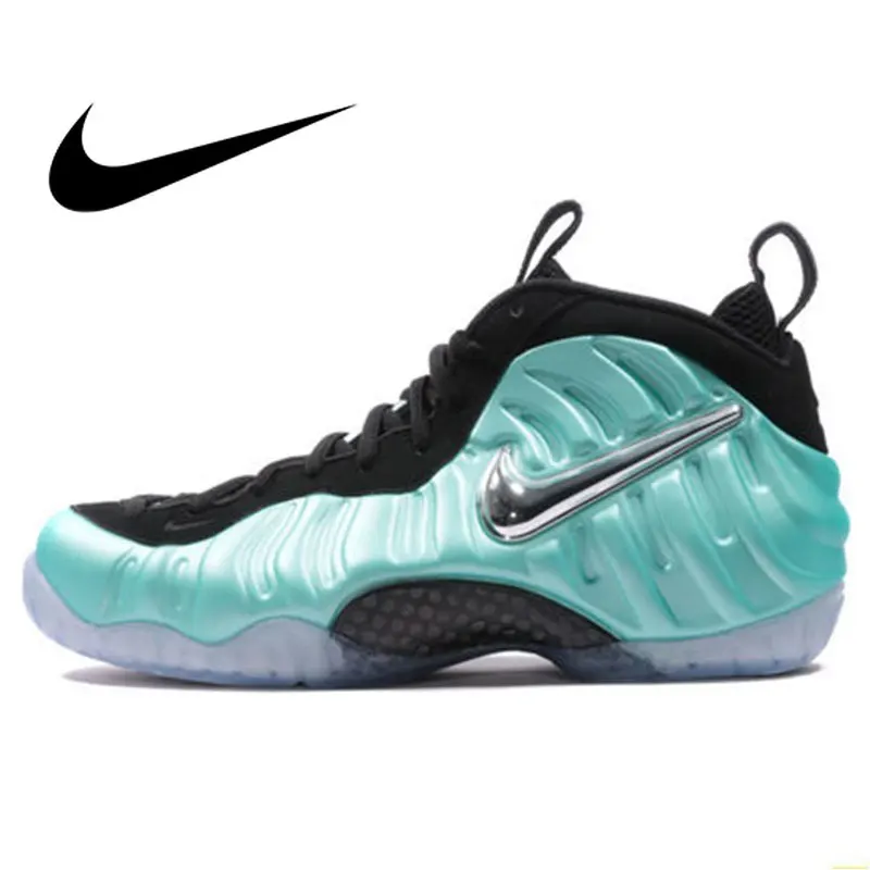 

Nike Air Foamposite Pro Silver Green Men Basketball Shoes Air Cushion Sneakers Sports Outdoor Designer Jogging 624041-303