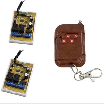 

DC 12V 24V 2CH RF Wireless Remote Lighting Switch 4 Keys Peach Transmitter + Receiver Universal Gate Switch Radio Receiver