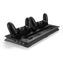 Охлаждающий вентилятор охладитель воздуха USB контроллер-концентратор Зарядное устройство станция вертикальная подставка для sony PS4 Slim консоли