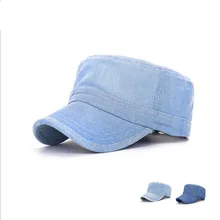 Classic Vintage Women Men Snapback Caps Hats Cadet Military Patrol Cap Adjustable Outdoor Denim Sun Shade Hats For Man