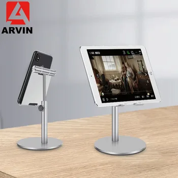 

Aluminum Mobile Phone Tablet Holder Stand For IPad Pro IPhone X XS XR Samsung Huawei Cell Phone Adjustable Desktop Phone Mount