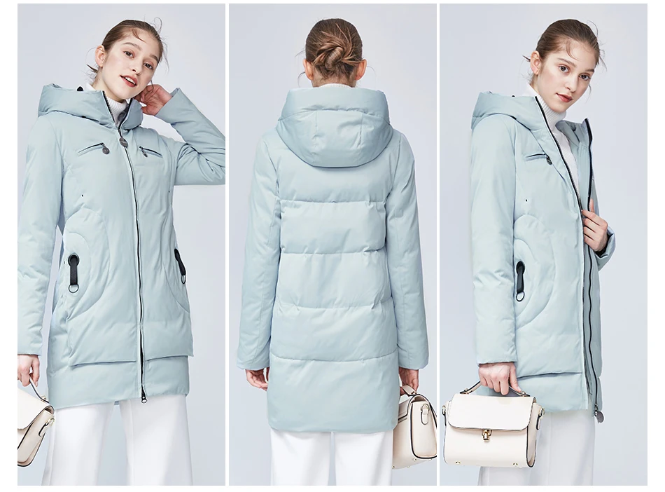 Евразии бренд женские зимние толстые куртки капюшон парка верхняя одежда леди сохранить теплые пальто серый женский Костюмы YD1867