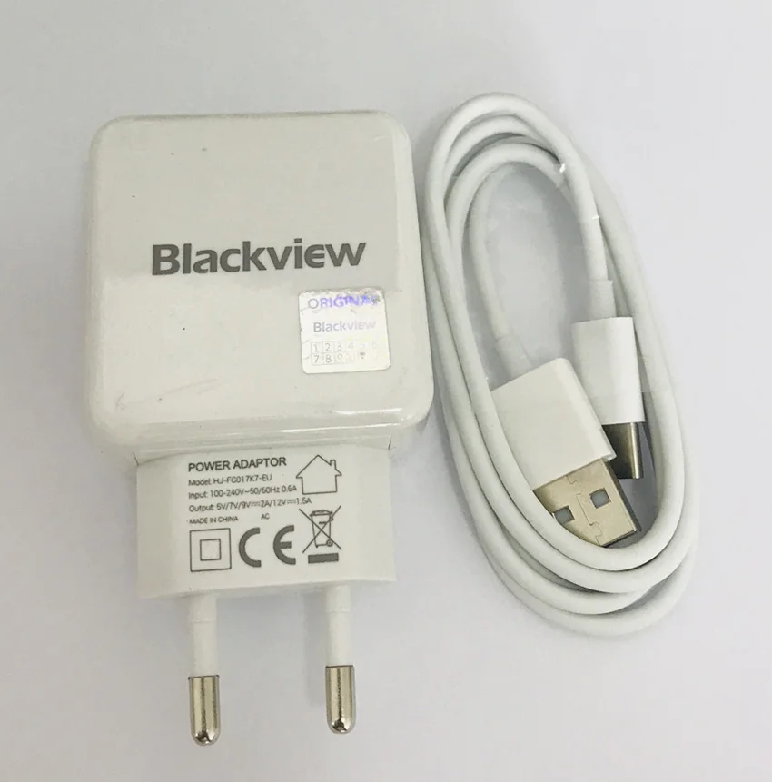 

Original Travel Charger EU Plug Adapter+ Type C Cable for Blackview BV9600 Pro Helio P60 Free Shipping