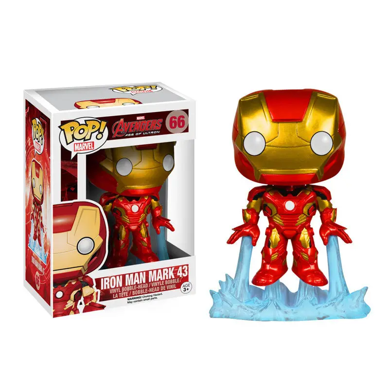 

FUNKO POP NEW Marvel Avengers Endgame Iron Man Mark 43 Action Figure Collection Model toys for Children Christmas Gift With Box