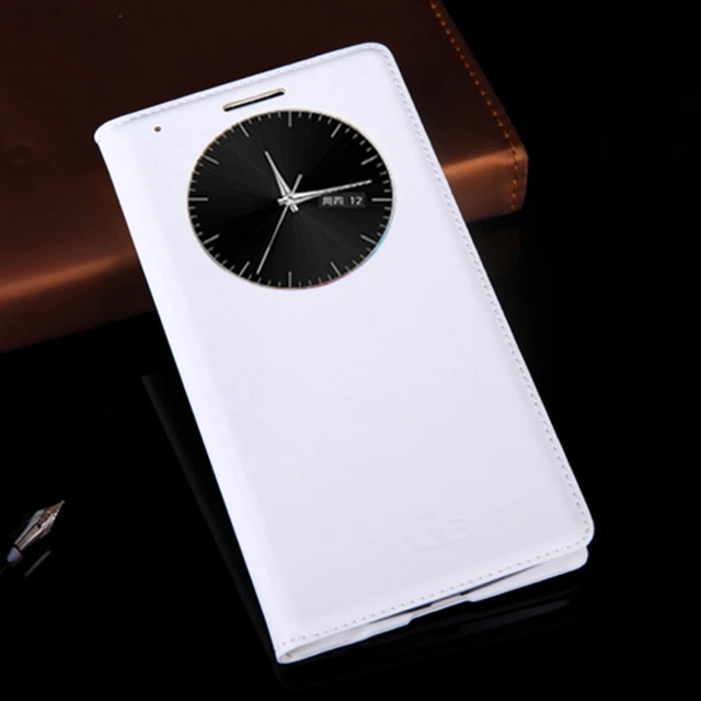 Умный флип-чехол, роскошный кожаный чехол для телефона LG G3 Optimus D855 D850 D 855 D856 LGG3 G 3 D857 D859 F400 F400k, автоматический режим сна - Цвет: White