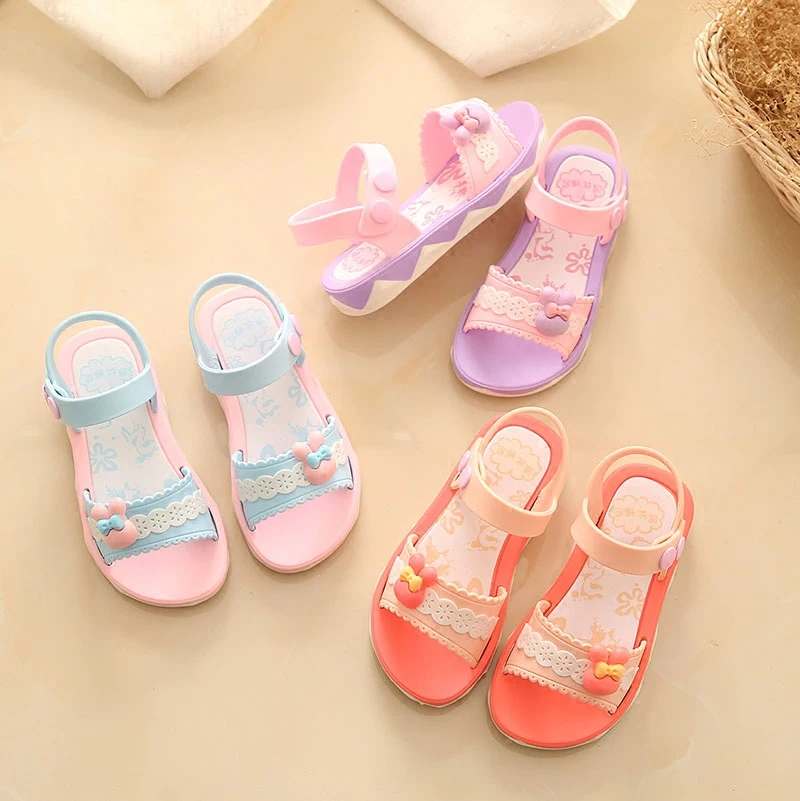 Children Jelly Shoes Candy Colors Big Girl Shoes Slip On Girls Jelly ...