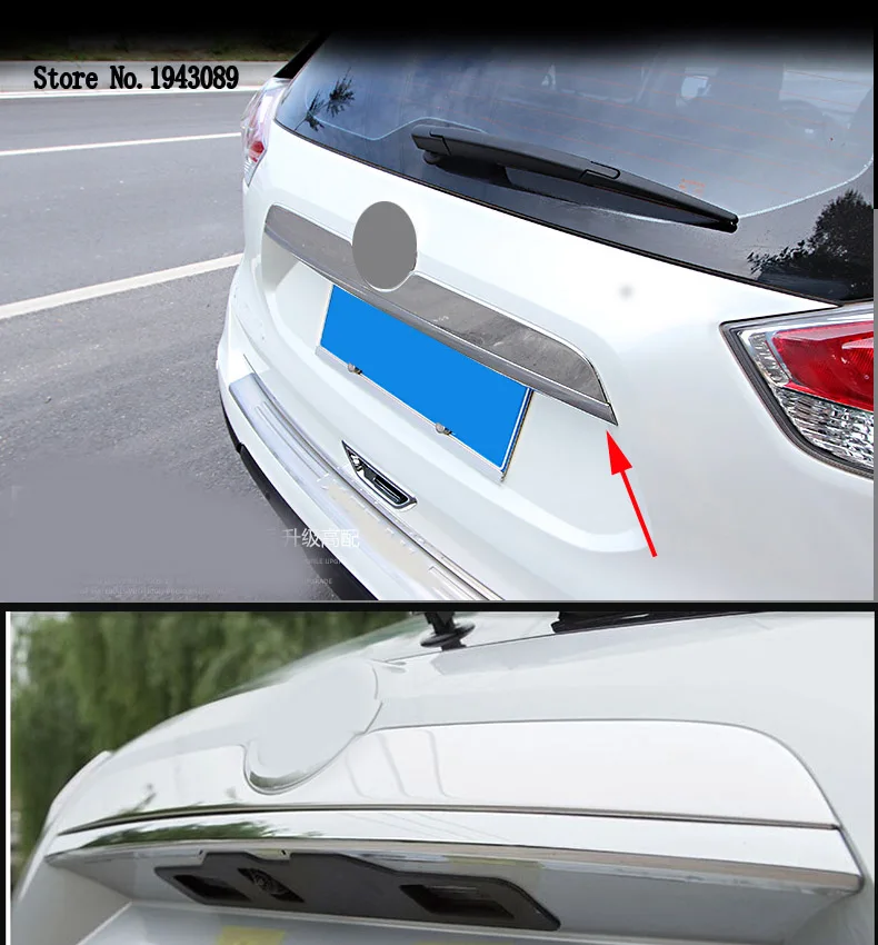 Для Nissan Rogue x Trail t32 2014 2015 2016 2017 2018 хромированная Задняя Крышка багажника дверь