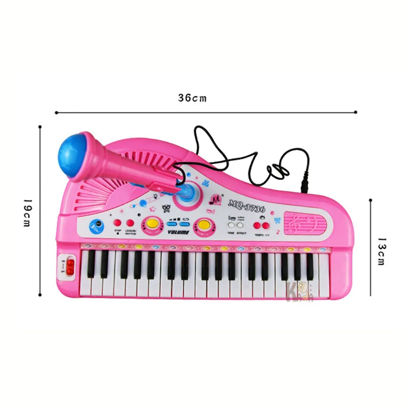 37 клавиш электрическая мини электронная клавиатура музыкальная игрушка Дети Развивающие игрушки с микрофоном пианино детские игрушки подарки на день рождения ребенка
